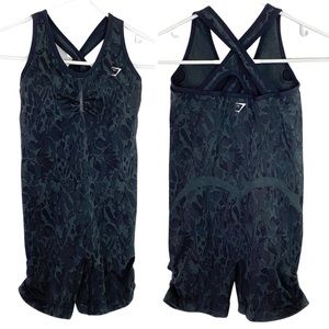 EUC Gymshark Adapt Animal Seamless All In One Butterfly Onesie Size Small Camo